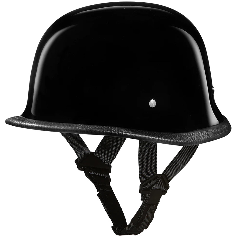 dot spiked german motorcycle helmet Dimensions Size Length Width Height Weight XS 12 1/2 9 3/4 6 1.74 lb S 12 1/2 9 3/4 6 1.72 lb M 12 5/8 10 1/4 6 1/4 1.98 lb L 12 5/8 10 1/4 6 1/4 1.96 lb XL 13 10 3/4 6 3/8 2.02 lb German Flat Black Novelty Helmet