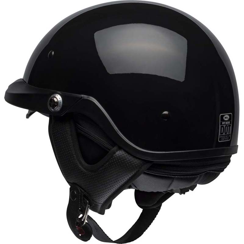 Bell Pit Boss Half Helmet Solid Gloss Black | XtremeHelmets.com