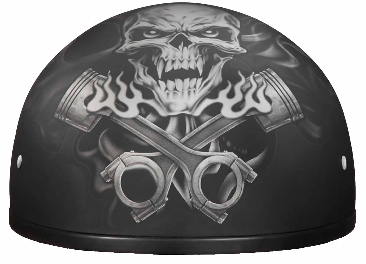 2nd skull motorcycle helmet Daytona Cap Thunder Half Face Helmet, M Daytona Helmets XX Daytona Skull Cap Pistons Skull