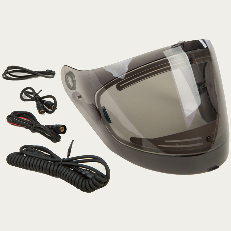 gmax motorcycle helmet shields Electric Lens Clear Shield W/Cord MD-04/GM-44 Helmet Shield GMAX - 3 Snap Flip