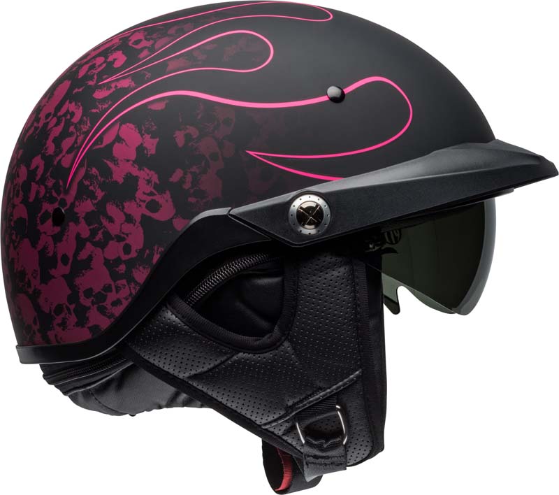 DOT Women's Pink Motorcycle Half Helmet with Visor