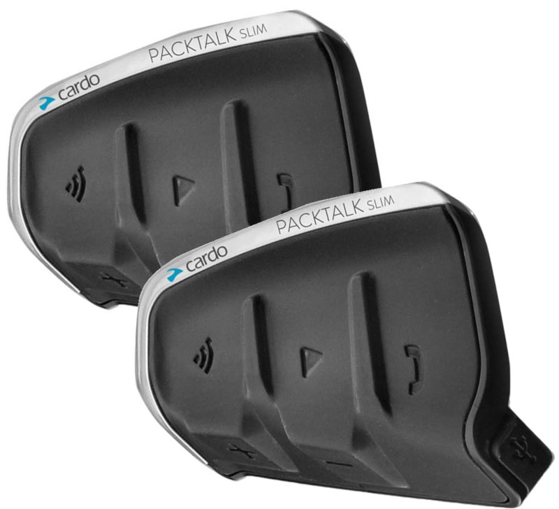  Cardo PACKTALK Edge Motorcycle Bluetooth Communication System  Headset Intercom - Single Pack, Black : Automotive