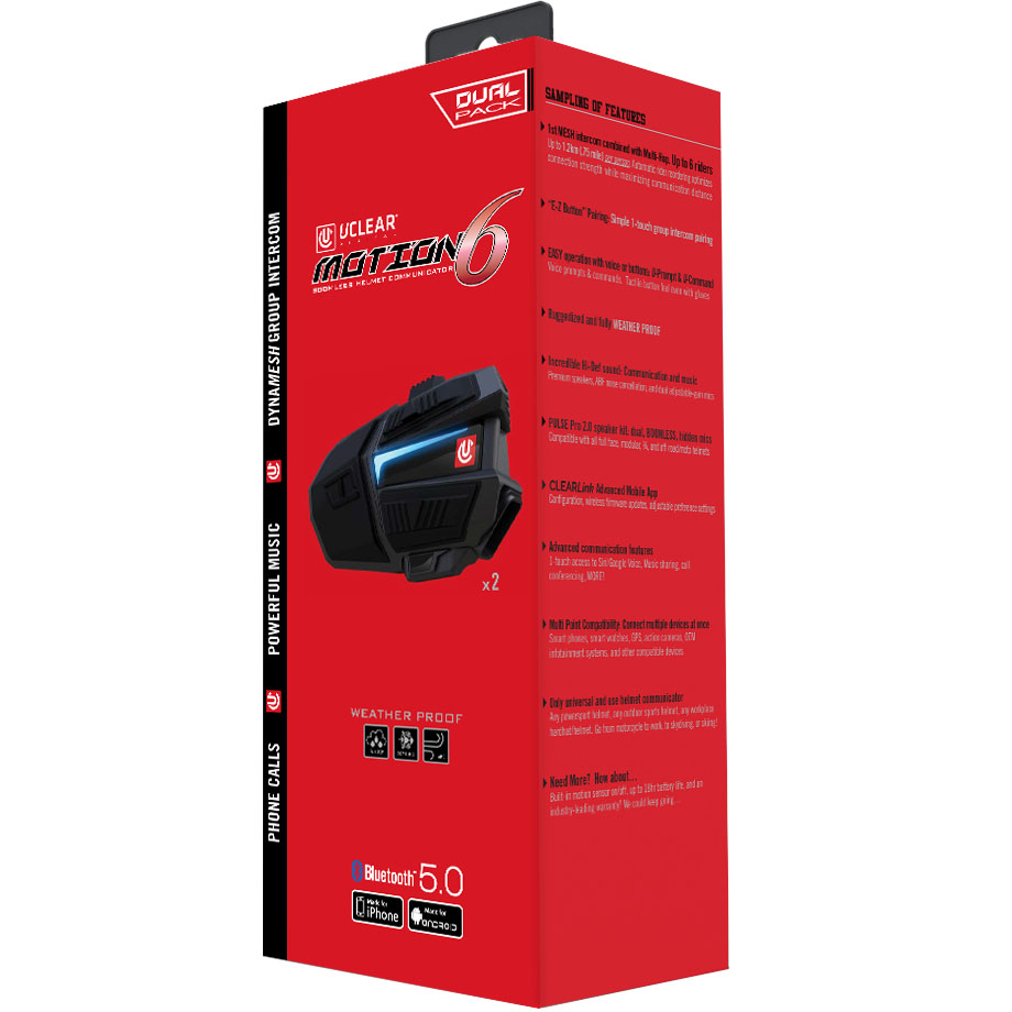UCLEAR Motion 6 Bluetooth Helmet Audio 