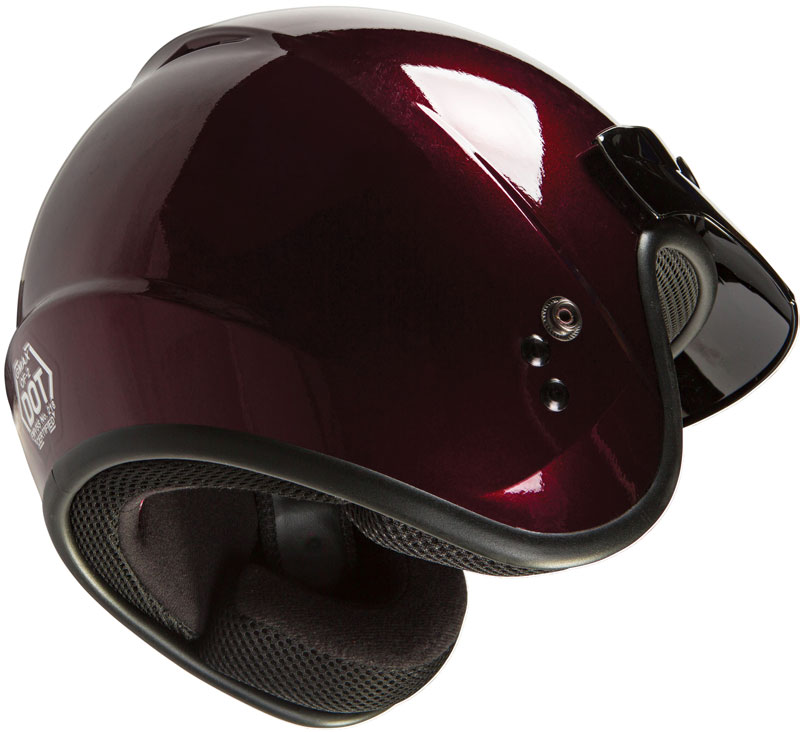 burgundy motorcycle half helmet Indian with Retro Racing Stripe, Black 2863696 : Automotive Helmets by VEGA DOT Motorcycle Half Helmet With