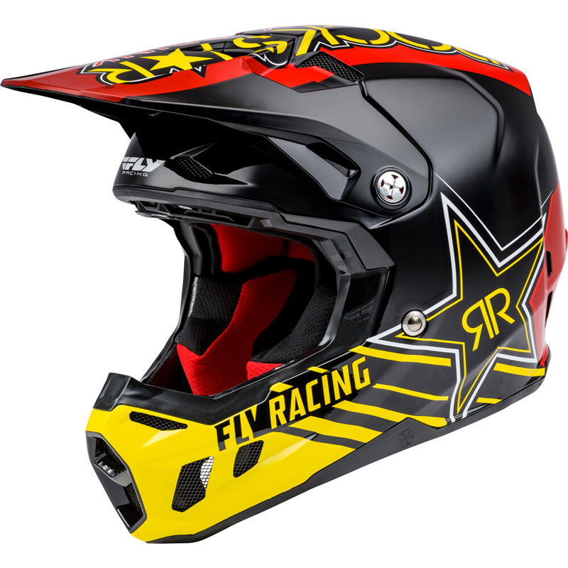 Fly Racing Formula CC Rockstar Helmet (black/red/yellow, Large)