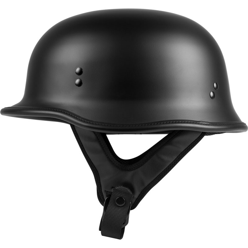 fly 9mm wwii german style dot motorcycle helmet D.O.T. German- Dull Black XS including XS German Motorcycle Helmets WW1