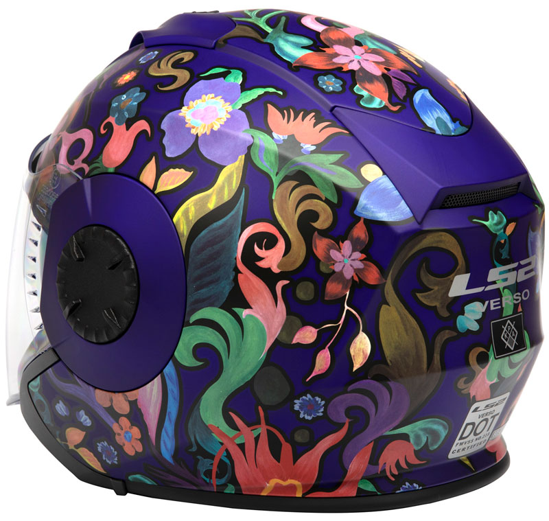 brazilian motorcycle helmet LS2 Helmets Open Face Verso (Flor Brasil The LS2 Verso Flora Brasil is the newest open face model in the LS2 range Motorcycle helmet guy hi-res stock