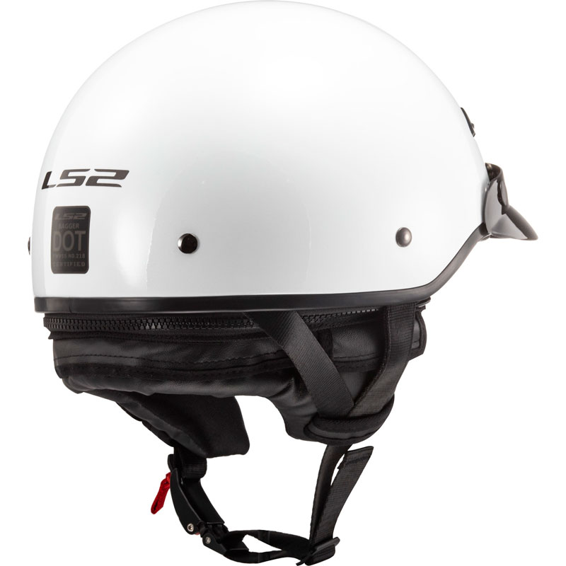 ls2 halfsize bagger style helmet Solid Matte Black / Large A hidden pocket around the neck allows you to hide any wires LS2 Bagger 1/2 Helmet Review