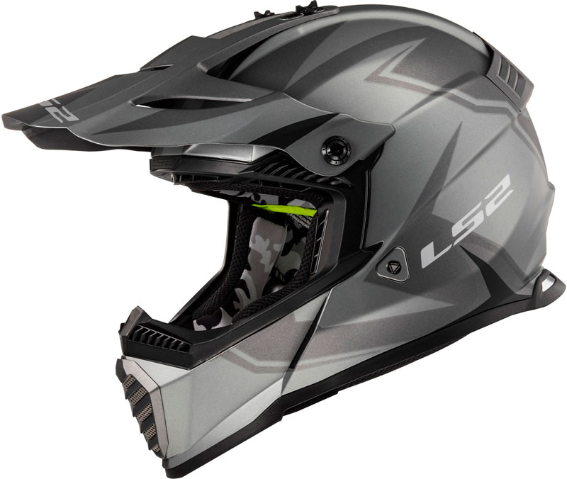 LS2 Gate TwoFace Helmet - 2XL / Matte Gray / Black LS2 Gate TwoFace Helmet - 2XL / Matte Gray / Black