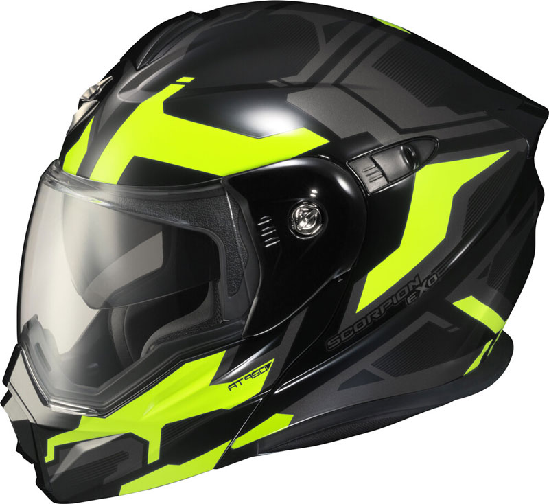 Torc T28B Modular Bluetooth Motorcycle Helmet - Flat Black Vapor Hi Viz  Yellow - XX-Large (Blemished)