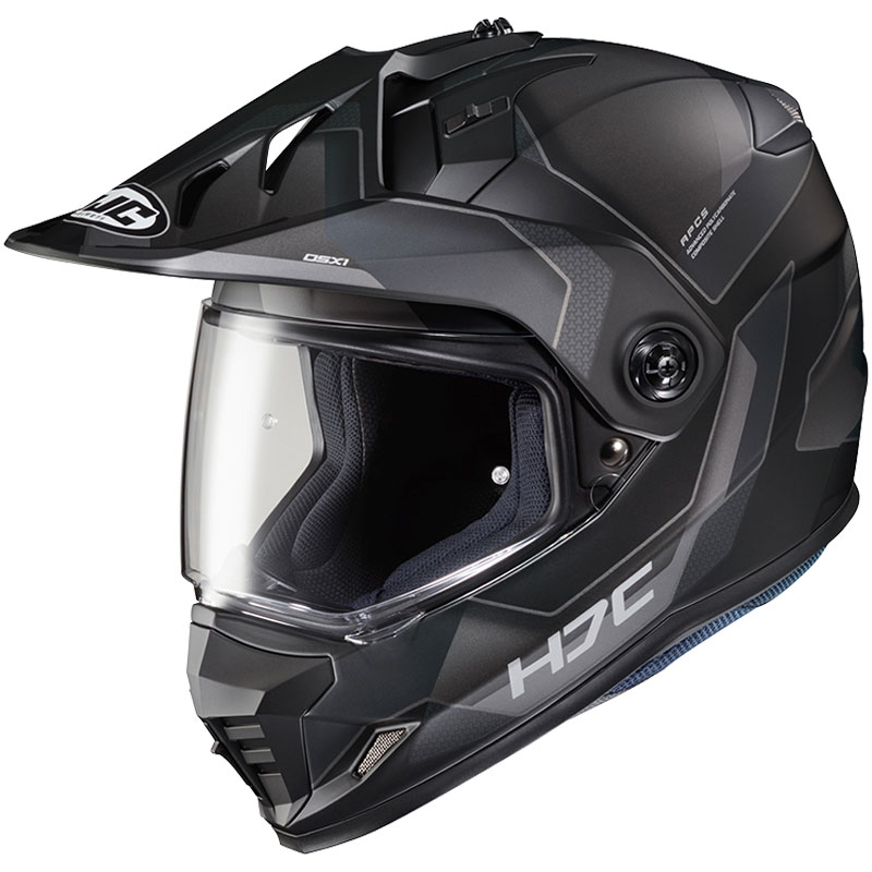 hjc dual sport helmet i80 - Black road style HJC DS-X1 Synergy Helmet