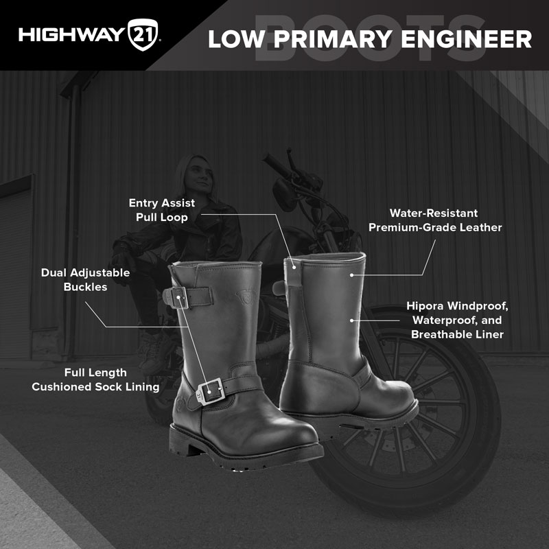 Highway 21 Low Primary Engineer Boots | XtremeHelmets.com
