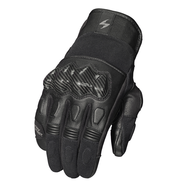Berik Motorcycle Gloves Racing Protective Leather With Carbon And Titanium Quasar Pro Black-Red