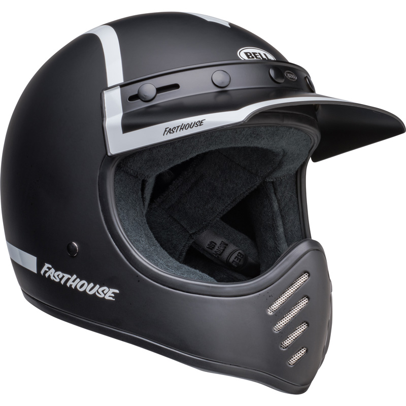 BELL MOTO3 Fasthouse Checkers ヘルメット M Bell Moto 3 Fasthouse Old Road Helmet | XtremeHelmets.com