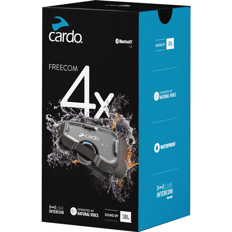 Cardo Freecom 4x Bluetooth Headset Communication System - Single Pack
