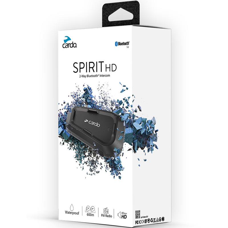 Cardo Spirit HD Bluetooth Headset Communication System - Single