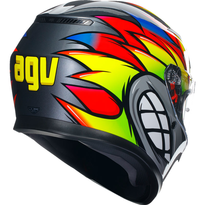 AGV K3 Birdy 2.0 Helmet Gray/Yellow/Red - Medium