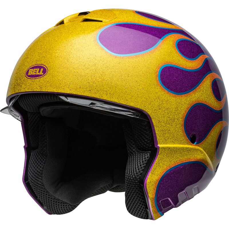 bell flake helmet Custom 500 Open-Face Motorcycle  Black Hills Moto Using a three Bell Bullitt Flake Helmet Review