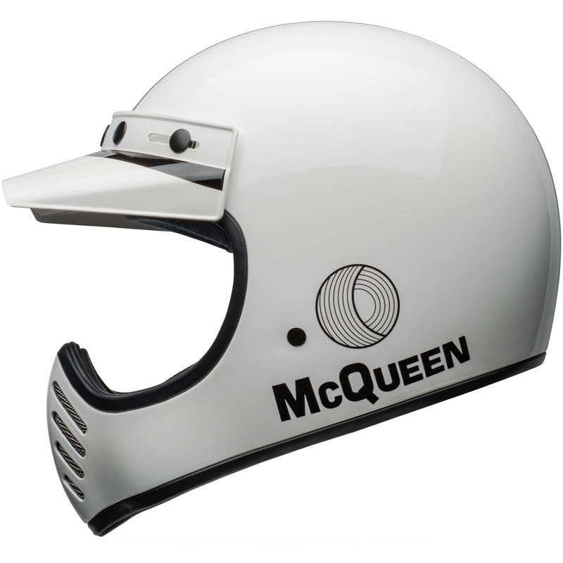 BELL McQueen ヘルメット 白 チェッカーフラッグ 限定 美品 Bell Moto 3 Steve McQueen Helmet | XtremeHelmets.com