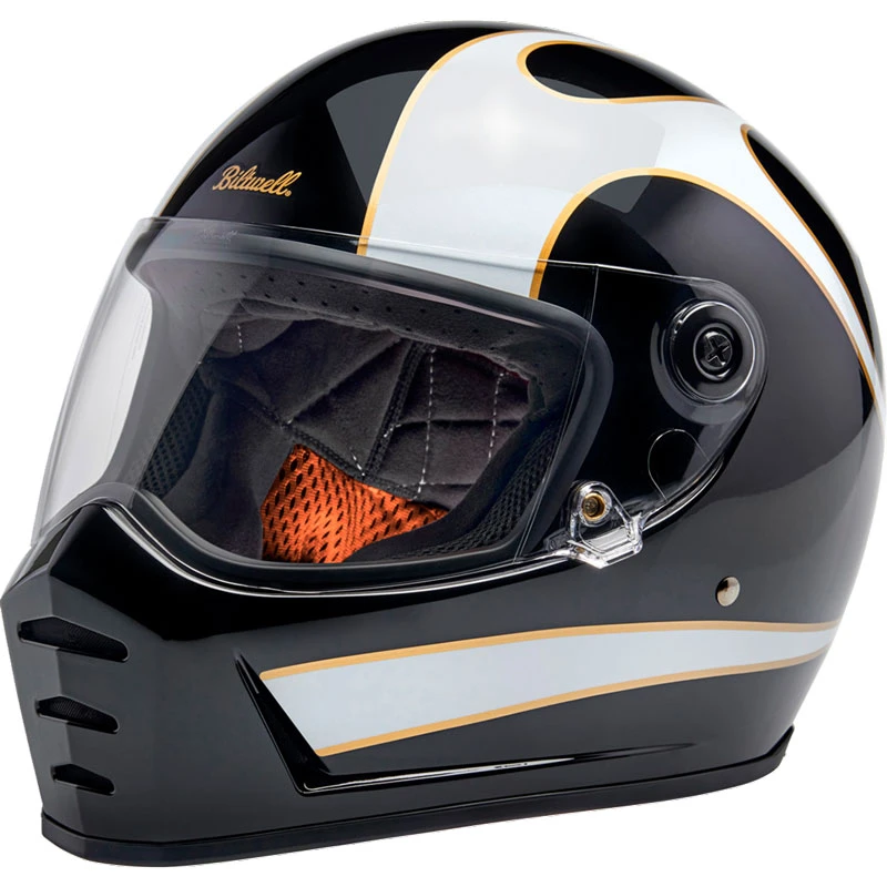 full face hinge motorcycle helmet Fusion Bonehead Composites Chin strap features brushed fleece Lycra touchpoints for comfort MRC Stage One Replacement Hinge