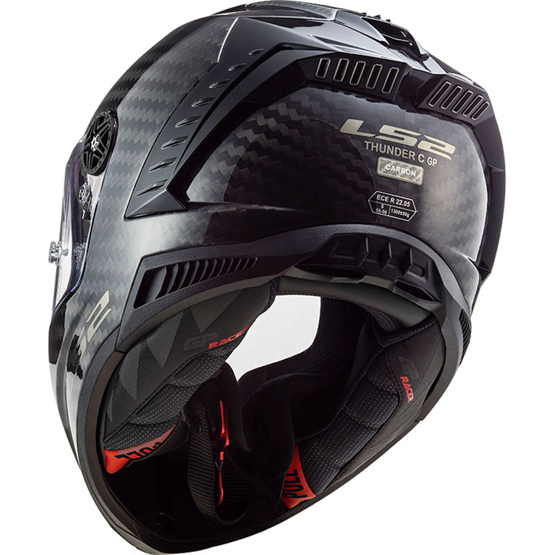ls2 ff805 thunder carbon helmet GP SOLID GLOSS (FIM Certified) BikeFormers LS2 Thunder Carbon Lightning Helmet The LS2 Thunder Carbon Lightning Helmet was designed by a team of engineers in Spain and LS2 riders from Moto 3 LS2 Thunder Carbon Motorcycle Racing