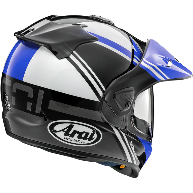 arai galaxy dirt helmet XD-5 Cosmic Fluorescent Yellow Medium Chin bar vent grill installed on a rounded chin bar Arai XD-5 Cosmic Helmet