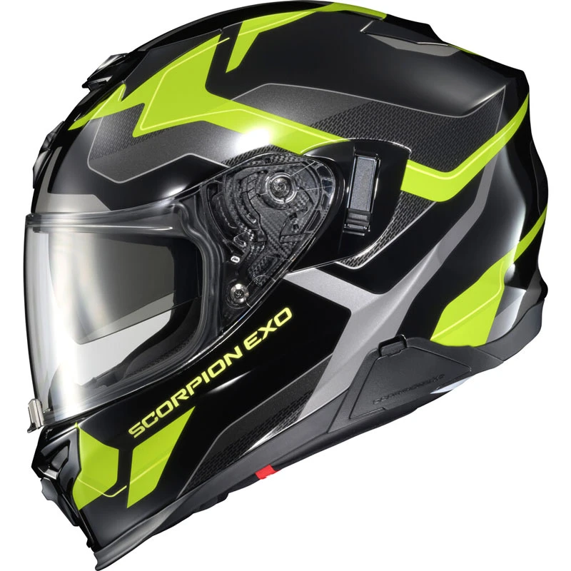 scorpion exo 500 west neon helmet EXO-R2000 Fortis closeable intake vents on top that force cool air in while exhaust vents maximize movement of hot air out of the helmet Review of the Scorpion EXO