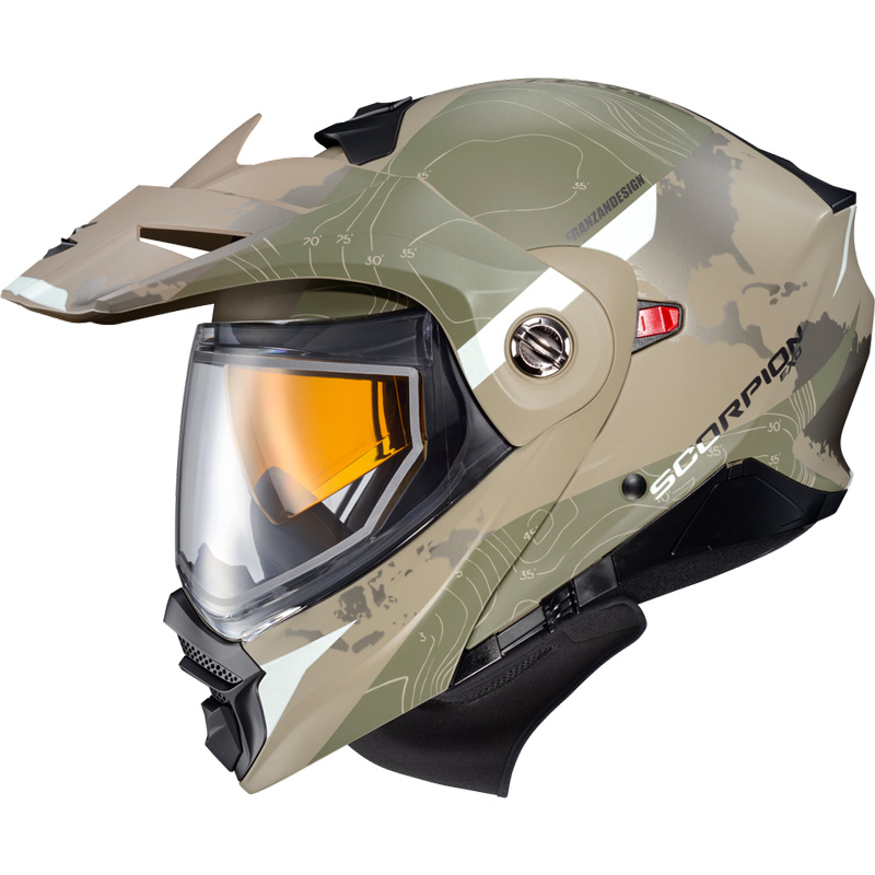 Scorpion EXO-AT960 Topographic Snow Helmet - Electric Shield