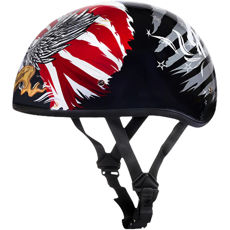 daytona skull cap dot motorcycle helmet Daytona Skull Cap Freedom 2.0 Half Motorcycle Helmet, XL
