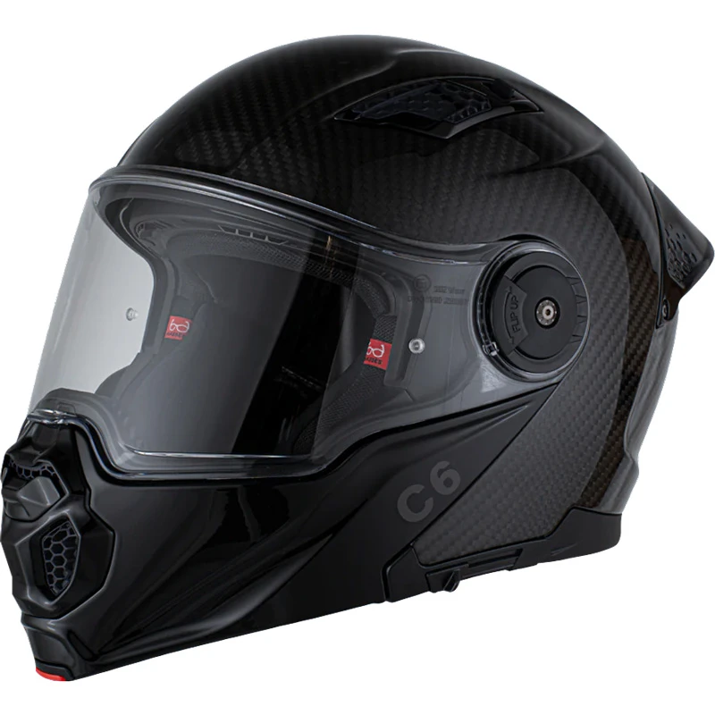 daytona carbon fiber german motorcycle helmet dot certified Viper - comfortable rides. D.O.T. German- Hi-Gloss Black L