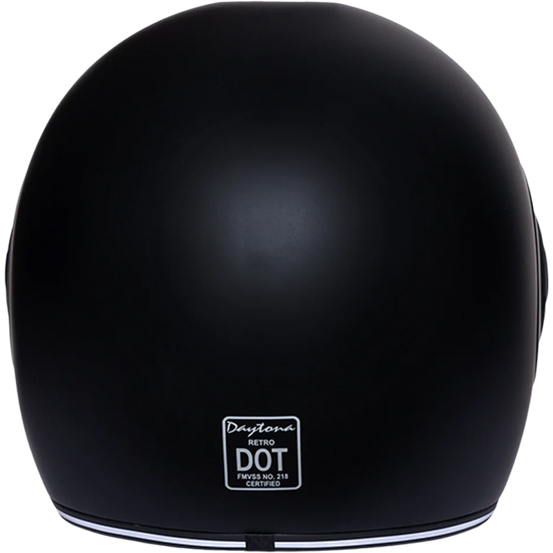 Daytona Retro Dull Black Accents Helmet | XtremeHelmets.com