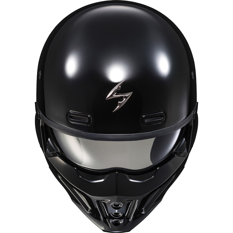 covert scorpion helmet EXO X - Matte Black layer EPS provides superior energy absorption and channels for increased airflow Scorpion Covert FX Cement Grey