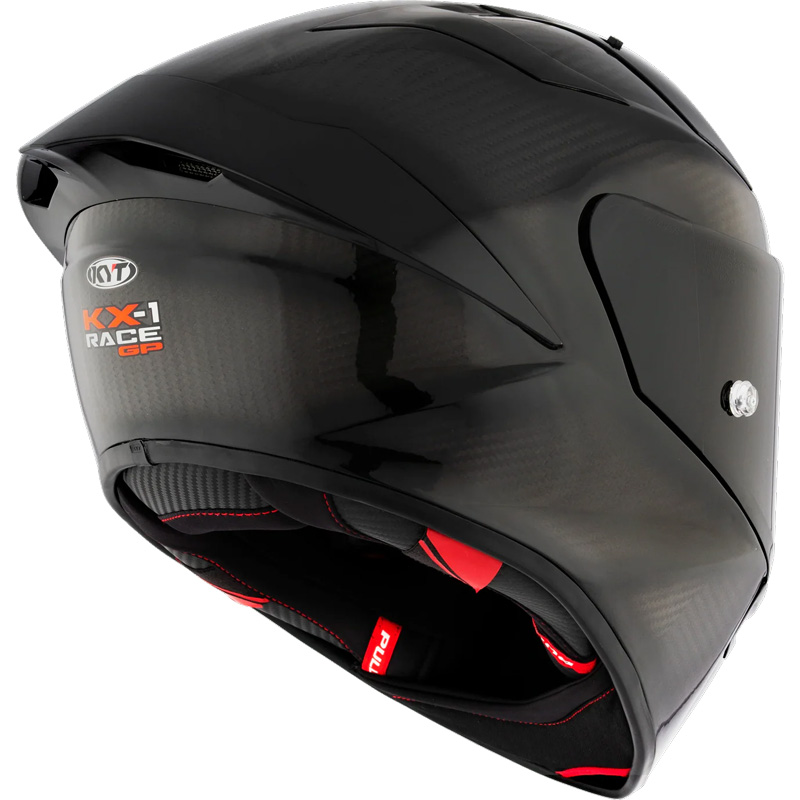 back of motorcycle helmet Hot Leathers HLD1016 'Ride or Die' Gloss Black DOT Skull Ca HighwayLeather ring closure Moto GP Helmet Mockup -