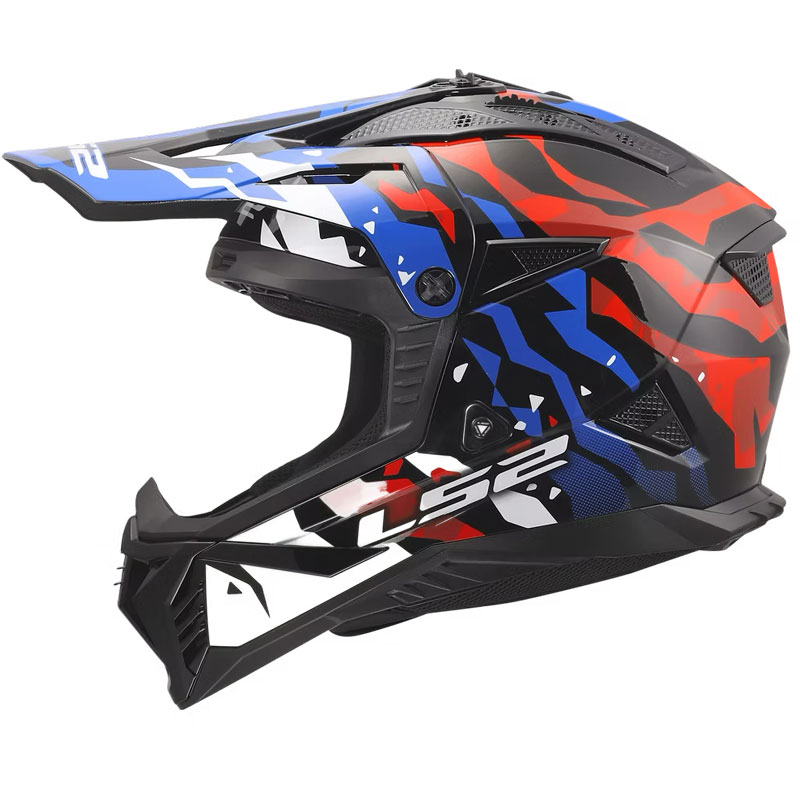 casco ls2 helmets motocross Coz Full Face MX Motorcycle Helmet (Gloss White day comfort with no hot spots LS2 Gate II Electra Helmet