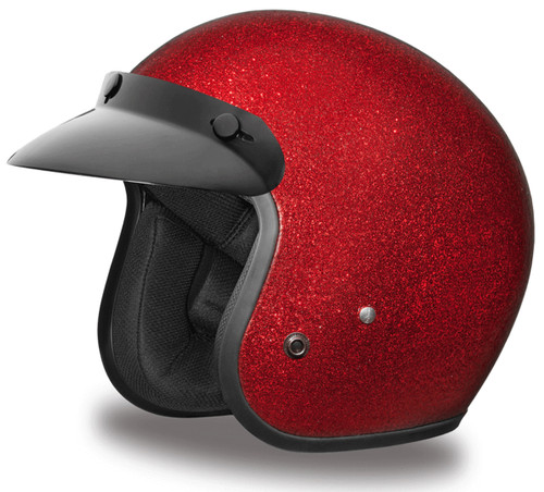 crusier motorcycle helmet color metallic full face KYPARA with Internal Tinted Visor & DOT Approved for Moped ATV Cruiser Scooter (Alpine Matt Green, Large) : Automotive Smallest DOT 3/4 shell in black metal flake DOT FMVSS 218 certified 5 Zebra Half Face Classic Helmet