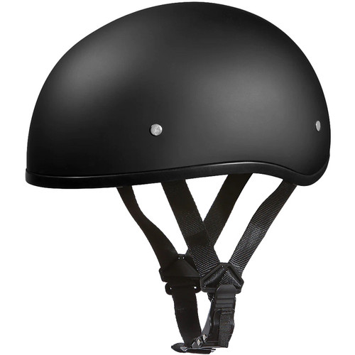 Daytona Skull Cap Slim Line w o Visor Dull Black XtremeHelmets