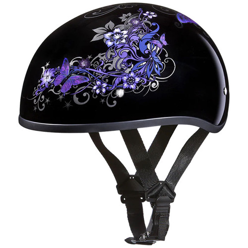 Daytona Skull Cap Half Helmet Butterfly | XtremeHelmets.com
