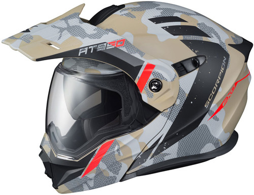 Dark Smoke//One Size Scorpion Replacement Shield EXO-AT950 Faceshields Street Racing Motorcycle Helmet Accessories