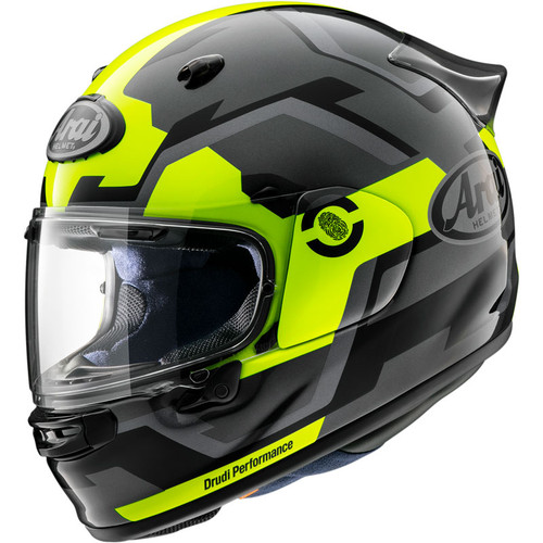AraiフルフェイスヘルメットHrMONO4&インカムM1-SPRO Arai Contour-X Face Fluorescent Helmet | XtremeHelmets.com