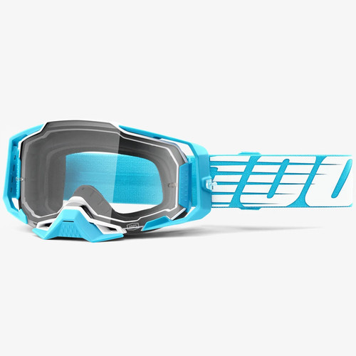 100% ARMEGA ゴーグル ホワイト/ブルー 100% Armega Oversized Goggles | XtremeHelmets.com