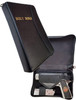 Leather Bible Gun Case for Carry or Storage with Gold Leaf Letters for LG & SM Guns