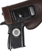 Garrison Grip 1911 Colt A1 Full Size and Clones (Grips Only) with US Coast Guard Pewter Medallion Set in Solid High Grade Ebony Black Colored ABS 