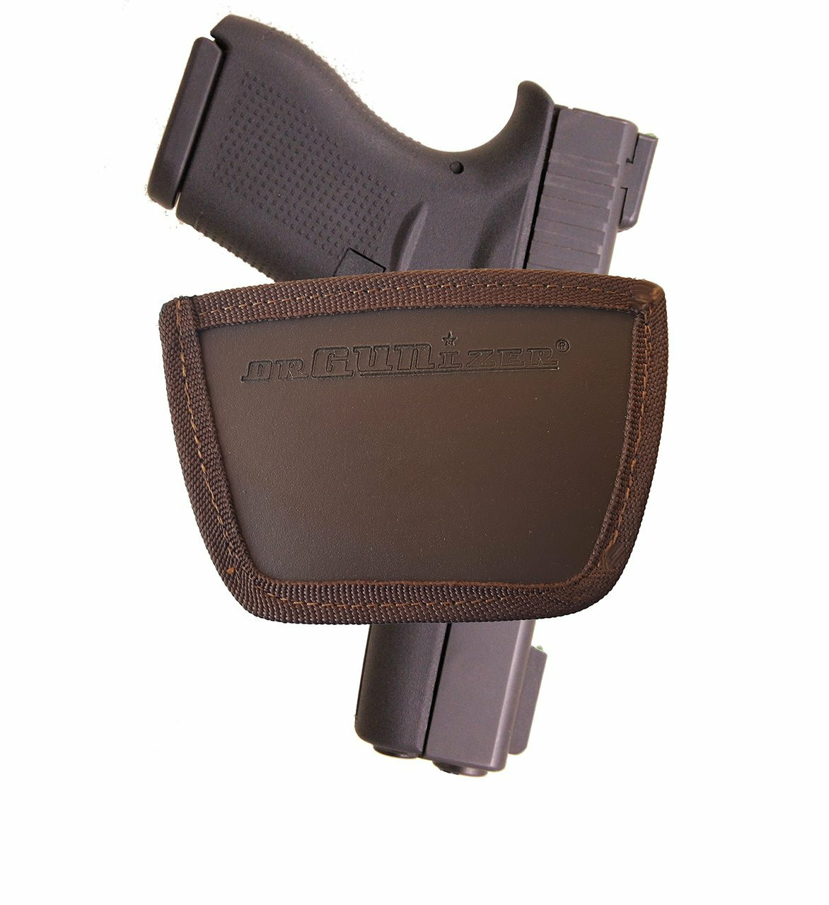 Garrison Grip Leather Inside and Outside Waistband Easy Slide Holster Fits Glock 42  Brown