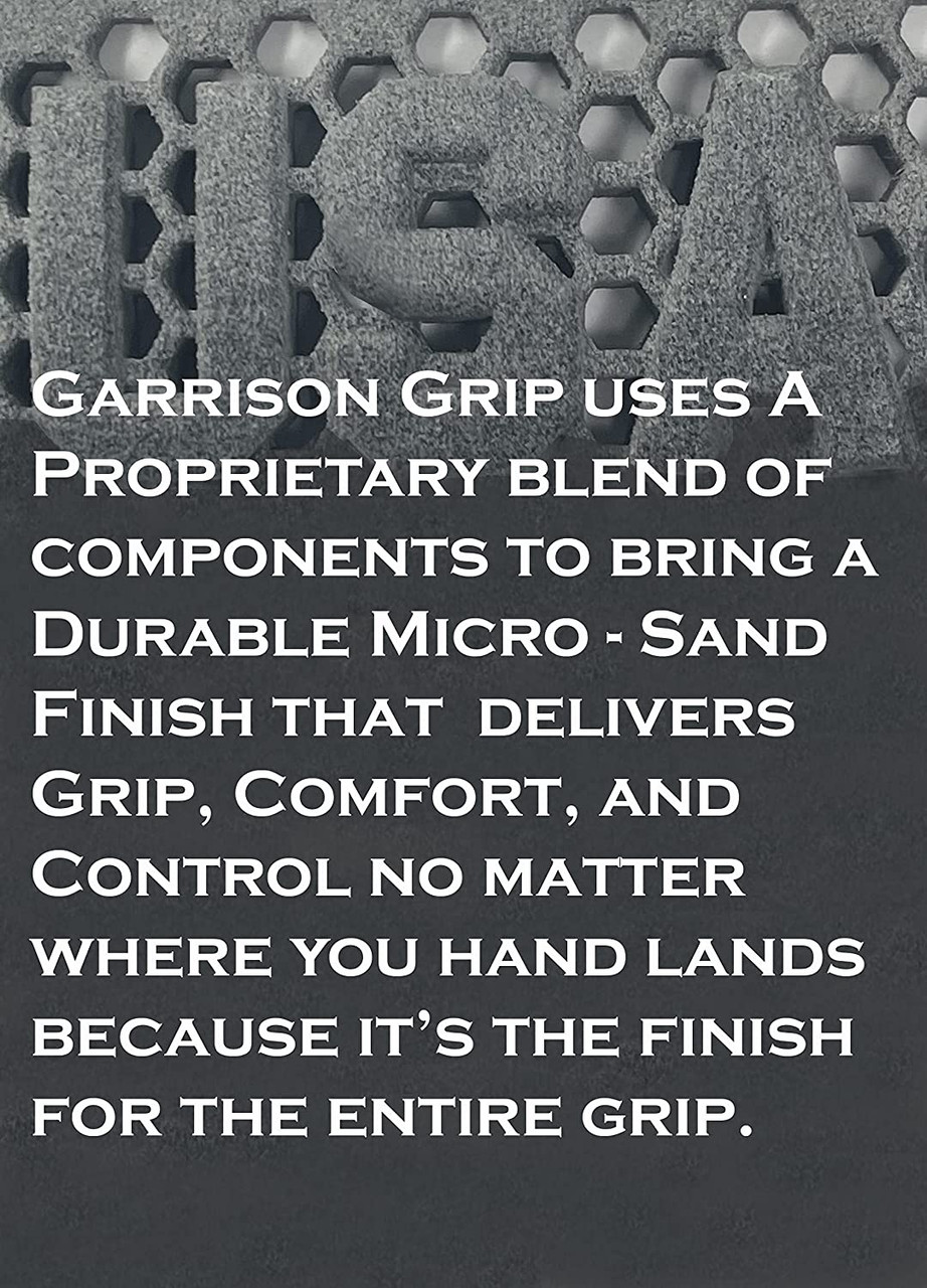 Garrison Grip All New 1911 "USA" Ultimate Ambi Grips Fit Colt A1 & Commander. Also Fits Clones. Tactical Grade Polymer with Micro-Sand Finish for Superior Handling (Grips and Screw Set Only)