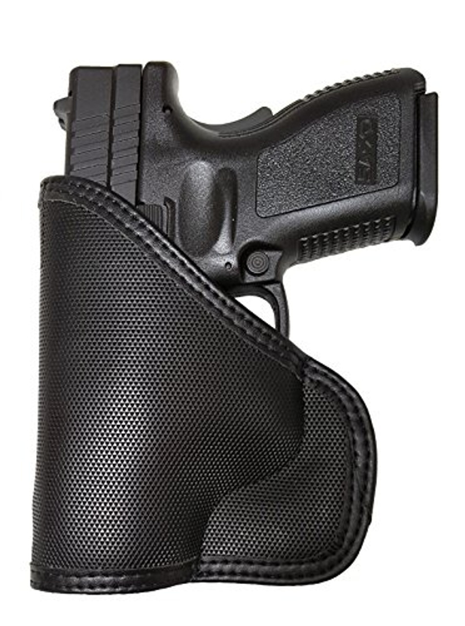 Springfield XD9 and XD40 Custom Fit Leather Trimmed orGUNizer Poly Pocket Holster For Concealed Carry Comfort (D)