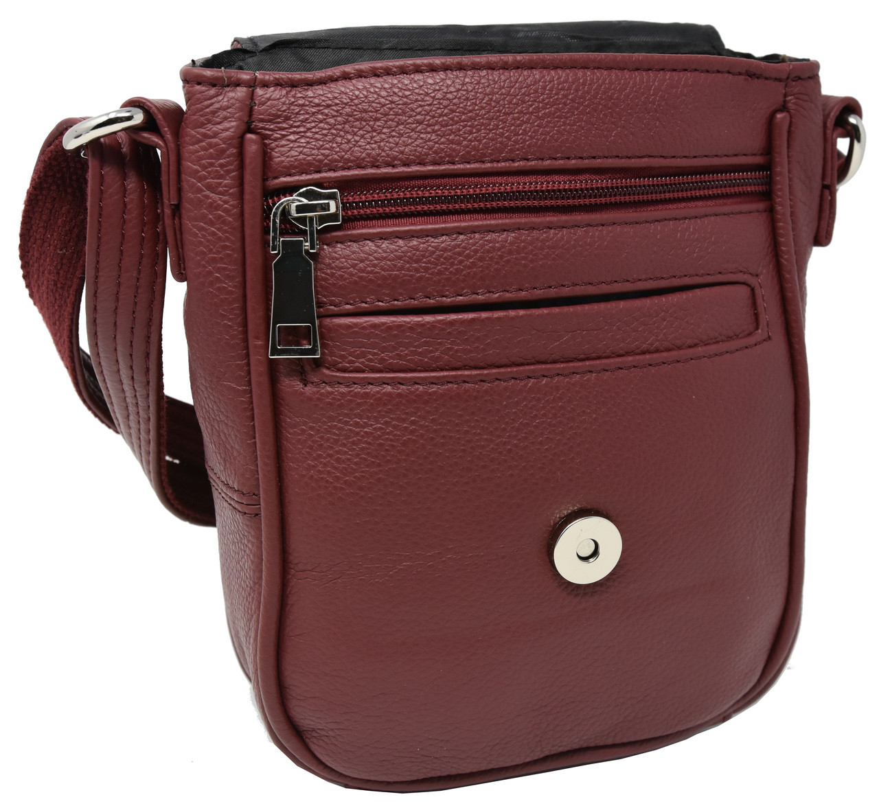 Garrison Grip CCW Attractive Cowhide Red Leather Compact Concealment Purse With YKK Locking Compartment For Small Frame Semi-Auto 22 Cal 380 And 9mm Firearms