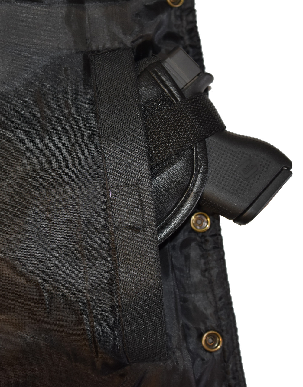 Garrison Grip CCW Genuine BUFFALO Leather Ambidextrous Concealed Carry Vest (Large 43.5")