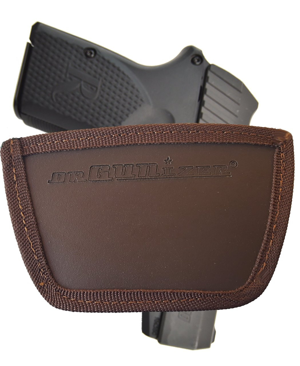 Garrison Grip Leather Inside and Outside Waistband Easy Slide Holster Fits Remington 380 Brown