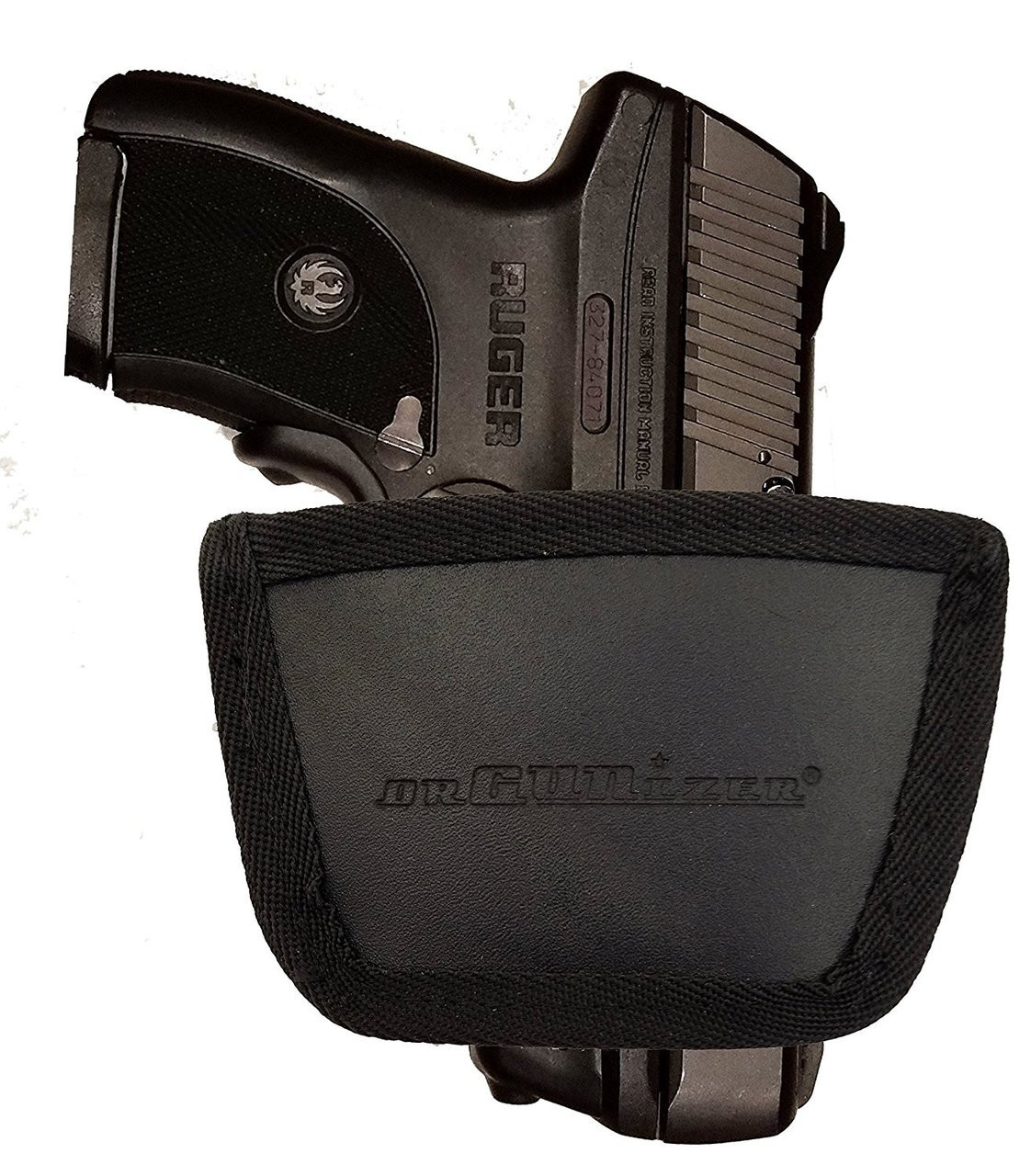 Garrison Grip Leather Inside and Outside Waistband Easy Slide Holster Fits Ruger LC380 Black