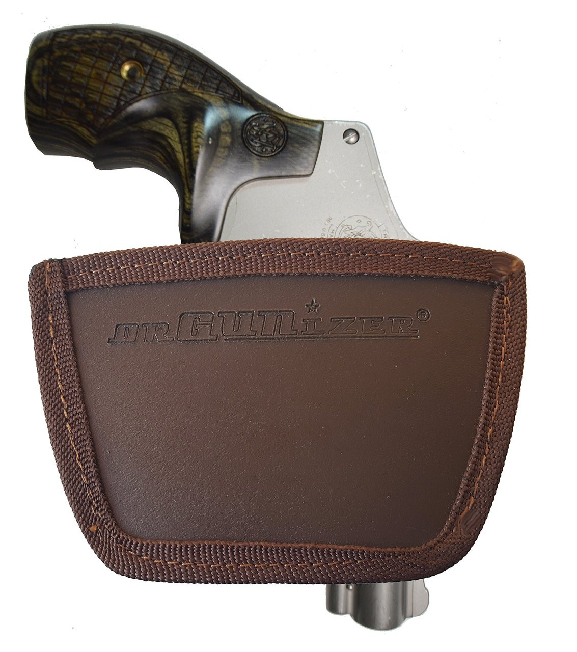 Garrison Grip Leather Inside and Outside Waistband Easy Slide Holster Fits Smith & Wesson J Frame (SLH) Brown